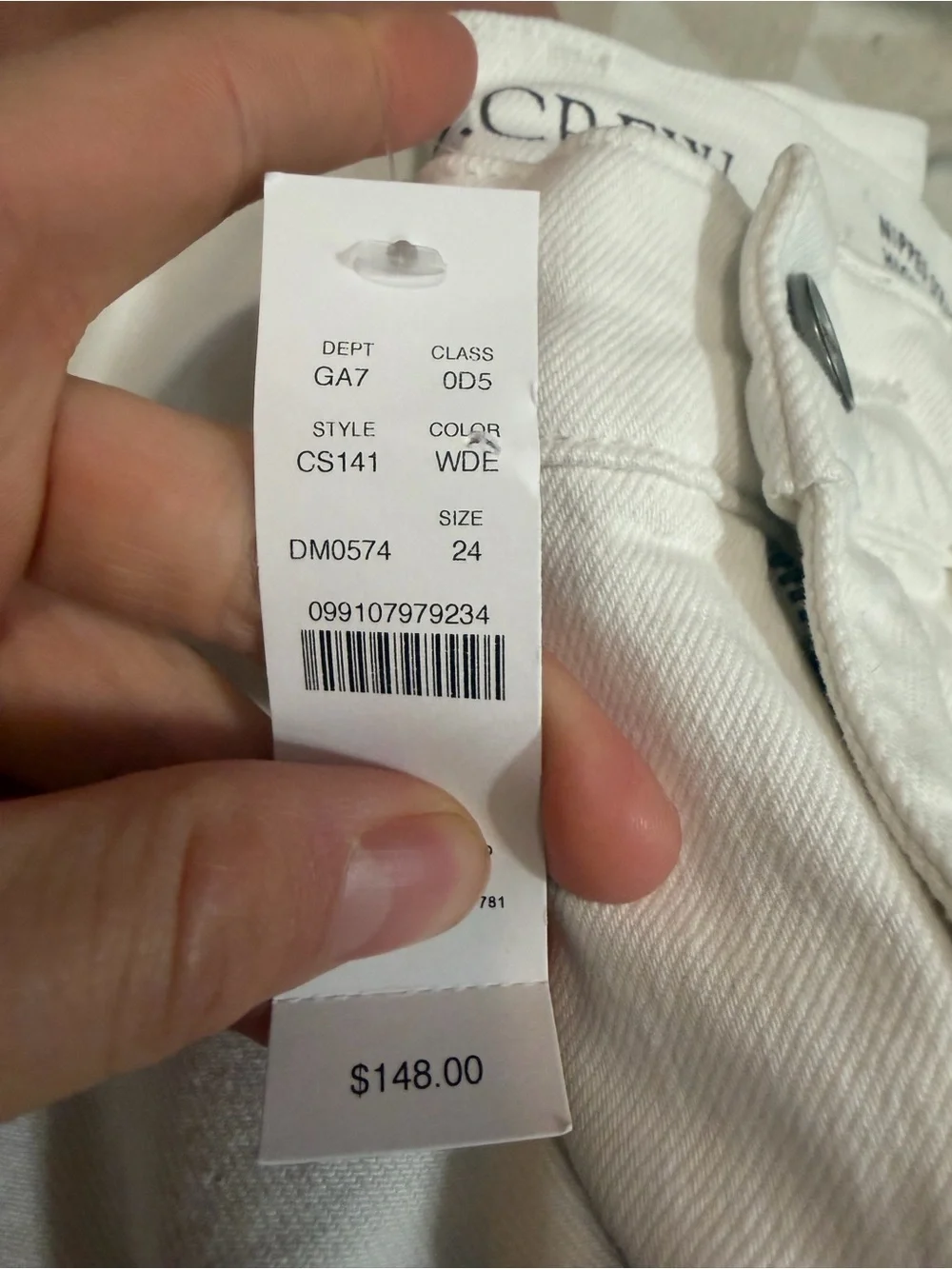 J crew Nipped straight jean in stretch
